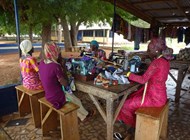 Saturday. Sewing girls at Youth Home